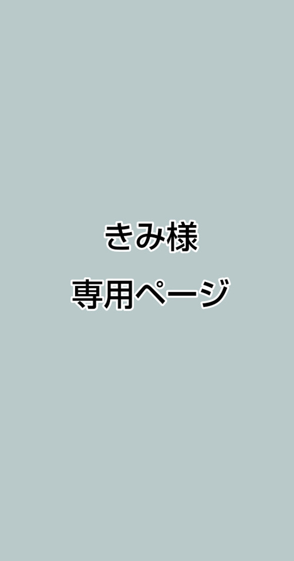 きみ様からのオーダー専用ページです 1枚目の画像