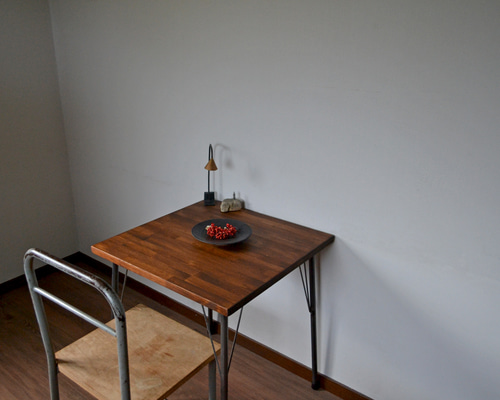 テーブルの面 Square cafe table iron leg 60 ダイニングテーブル Franck 通販