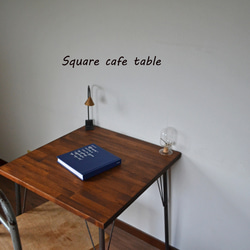 Square cafe table iron leg 60 4枚目の画像