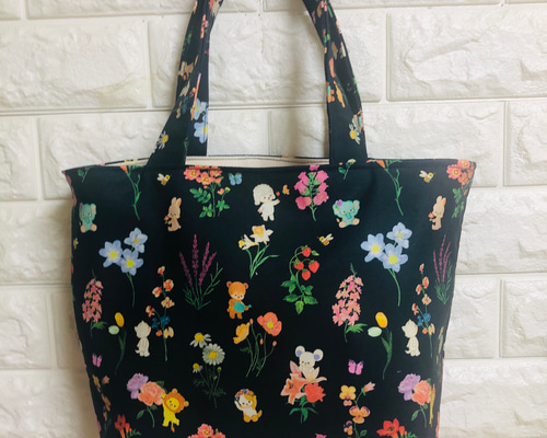❤️大人気yukiemon花の木紺色トートバッグ❤️ トートバッグ