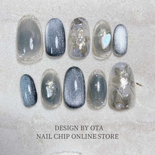 ネイビーマグネット♡ネイルチップ ネイビーマグネット♡ネイルチップ