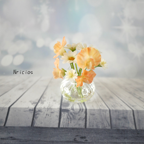 ちょこんとさん。置くだけ♪素敵を貴方に✿クレイフラワー NO.MW S8ー