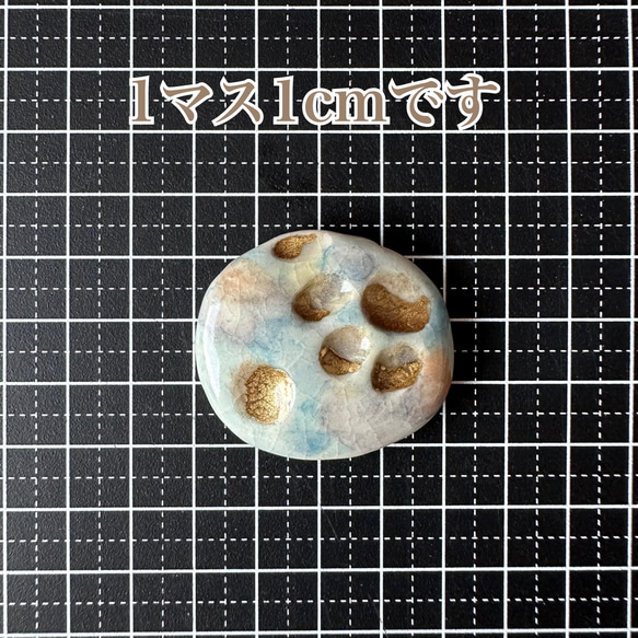 淡い 寒色 陶器 金継ぎ ヘアアクセサリー ヘアゴム ポニーフック ブローチ ヘアアクセ 4枚目の画像