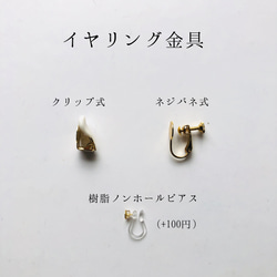 「夏の露」耳飾り　金具選択可 10枚目の画像
