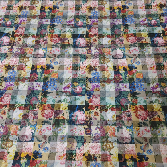 ◆数量限定◆ 革とリバティ生地のトートバッグ『アーカイブギンガム　マルチカラー』 LC-M ◆数量限定◆ LC-M TMF1941646655(15000円)