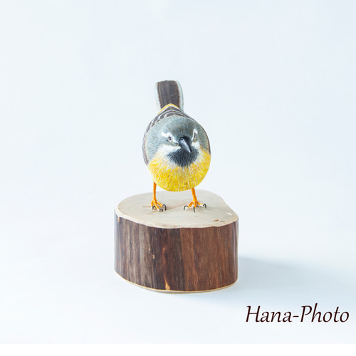 再販なし キセキレイ （木製・手作りバードカービング） 彫刻 Hana