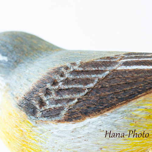 再販なし キセキレイ （木製・手作りバードカービング） 彫刻 Hana