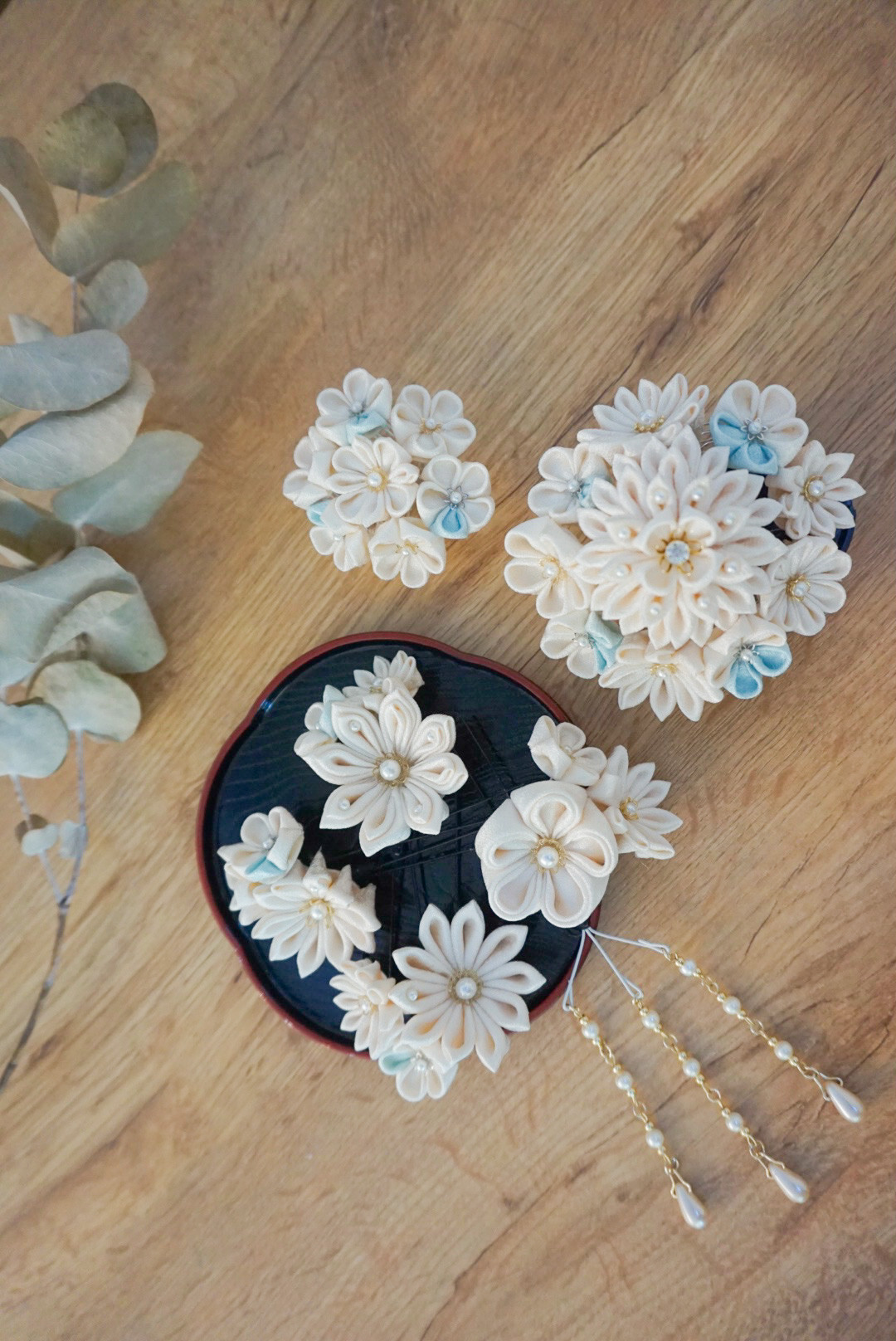 【J-13】ブライダル綸子小花入りぼかし