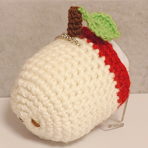 リンゴの毛糸着ぐるみ【もちもちマスコット・もちころりん用