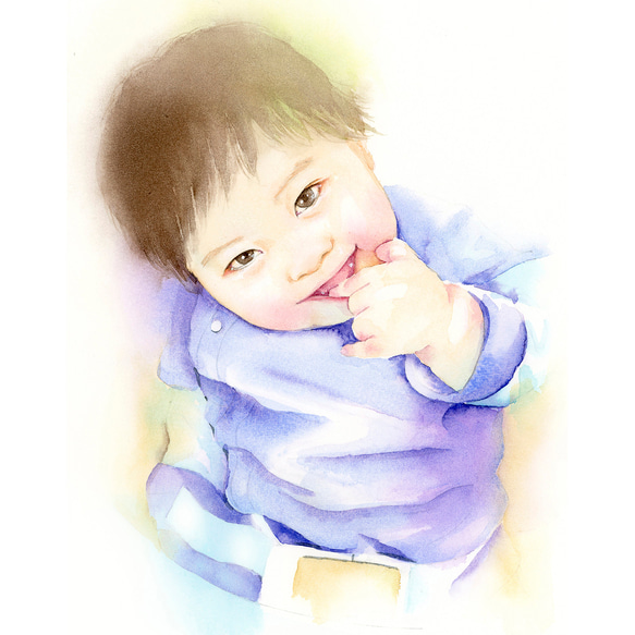 子供の似顔絵　本格水彩画　オーダーメイド　キャンペーン価格 2枚目の画像