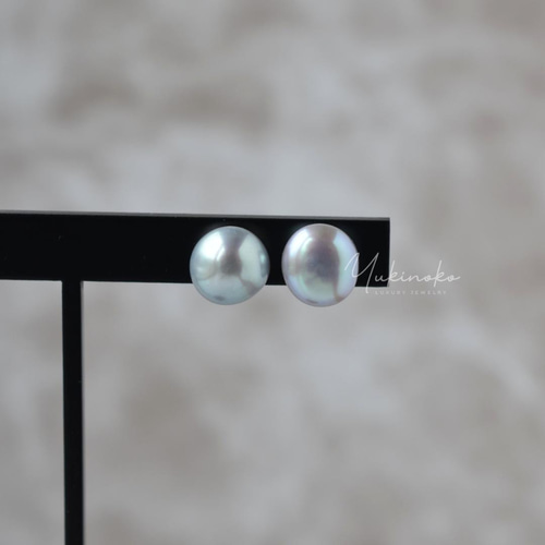 グレーパール バロック 天然淡水真珠 8mm 一粒ピアス SILVER925 グレーパール バロック 天然淡水真珠 8mm 一粒ピアス SILVER925