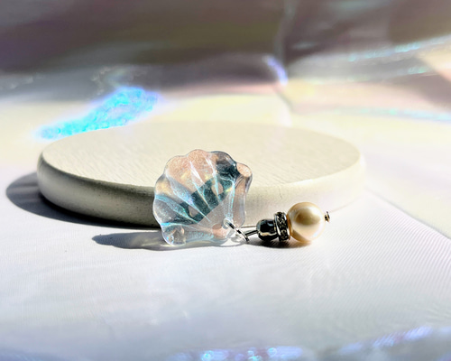 1枚 ハンドメイド・手芸 ＃210 雪の結晶✴ちょうちょ✴アイスブルー