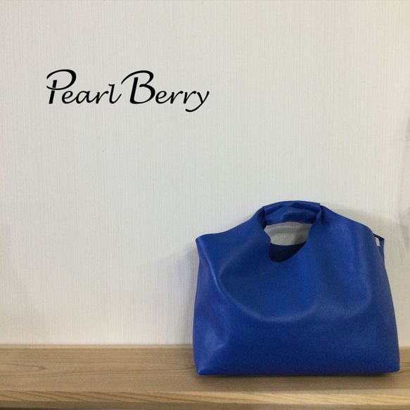 牛革なのに軽いバッグ♪限定色ロイヤルブルー(受注生産) トートバッグ