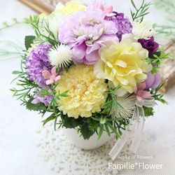 小さいアレンジ｜造花アレンジ｜アーティフィシャルフラワー│枯れない花 3枚目の画像