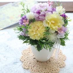 小さいアレンジ｜造花アレンジ｜アーティフィシャルフラワー│枯れない花 5枚目の画像