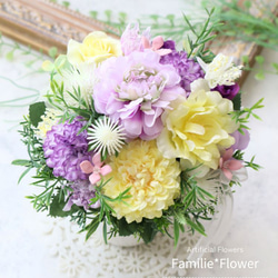 小さいアレンジ｜造花アレンジ｜アーティフィシャルフラワー│枯れない花 2枚目の画像