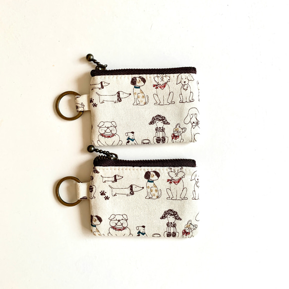 ミニコインパース(ワンコ整列） 2枚目の画像