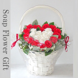 ソープフラワー 薔薇 花かご フラワーギフト GIFT FOR YOU ギフトフォーユー 4枚目の画像