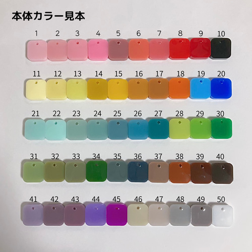 名入れ】全50色❤両面文字入れOK【六角形名入れチャーム】レジン