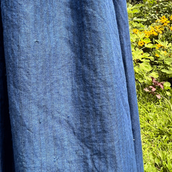 藍と柿渋重ね染め綿スカート23064 7枚目の画像