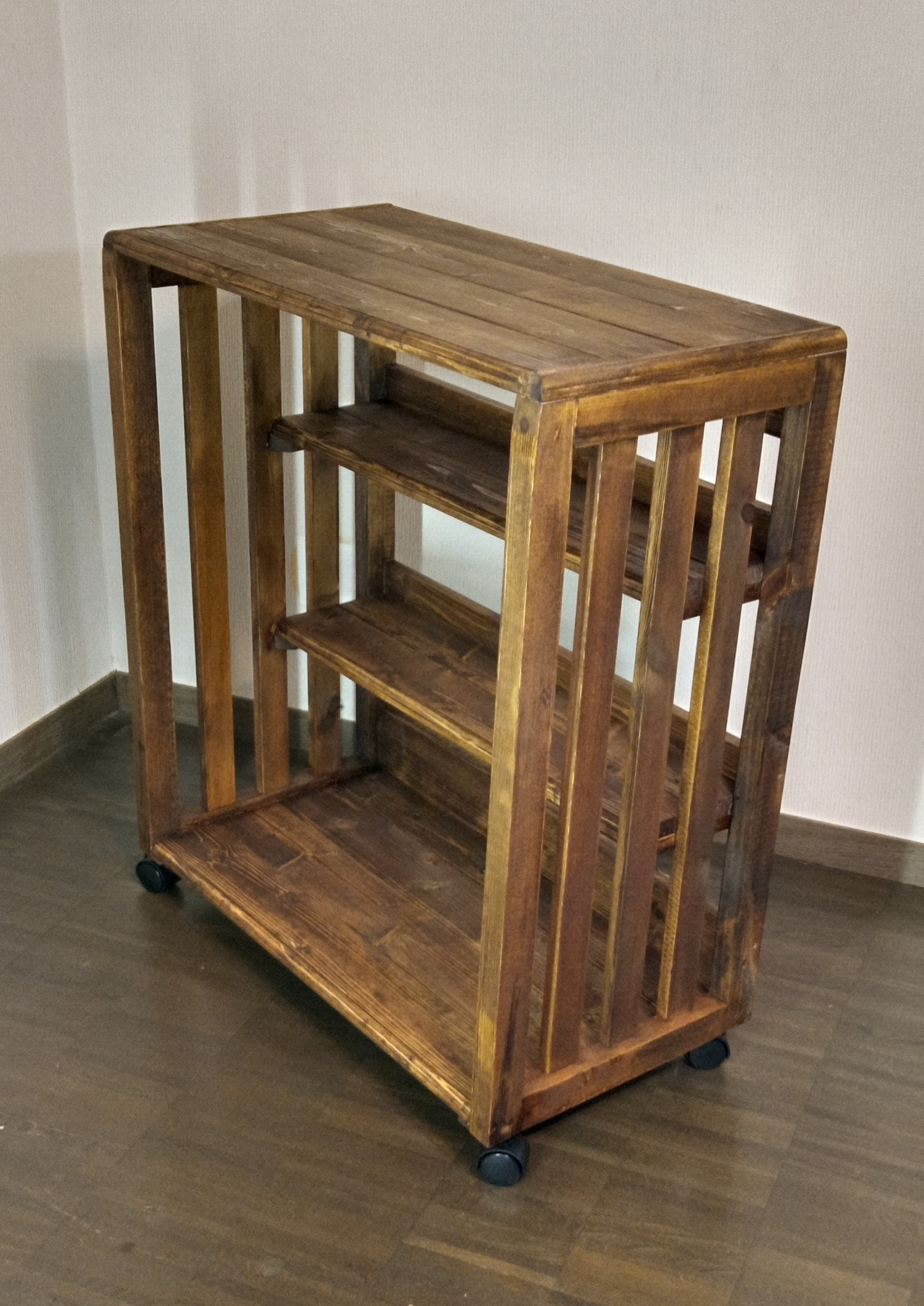 No87【多用途ワゴン】シェルフ、棚、天然無垢材、