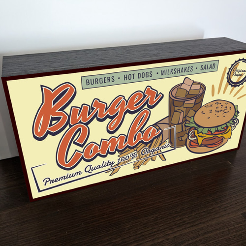 Lサイズ】ハンバーガー バーガーコンボ メニュー カフェ BAR 店舗
