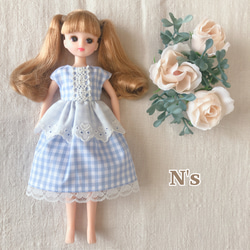 専用　ハンドメイド　ドールワンピース　ワンピース　95cm-105cm  5T FFC006 【45～50cmドール用】45 スウィートセーラーワンピース