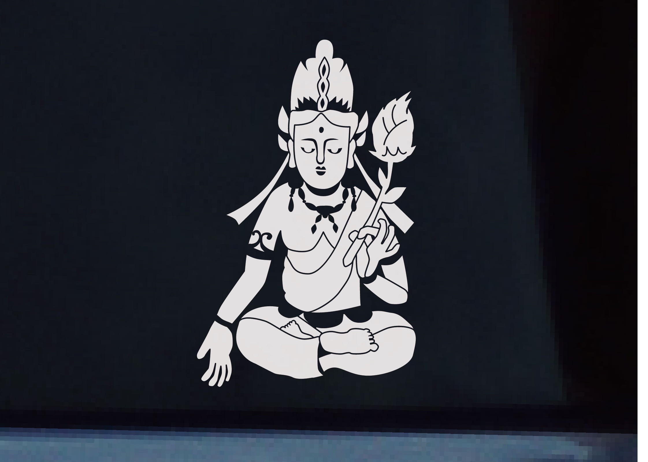 仏像（虚空蔵菩薩 丑・寅年生まれの守り本尊）カッティング