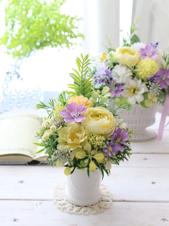 お供えアレンジ｜小さなお供え花｜造花アレンジ｜アーティフィシャルフラワー│造花ギフト｜お供え花｜枯れない花｜仏花 10枚目の画像