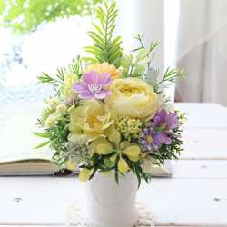 お供えアレンジ｜小さなお供え花｜造花アレンジ｜アーティフィシャルフラワー│造花ギフト｜お供え花｜枯れない花｜仏花 2枚目の画像