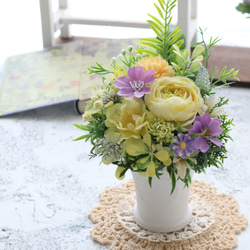 お供えアレンジ｜小さなお供え花｜造花アレンジ｜アーティフィシャルフラワー│造花ギフト｜お供え花｜枯れない花｜仏花 4枚目の画像