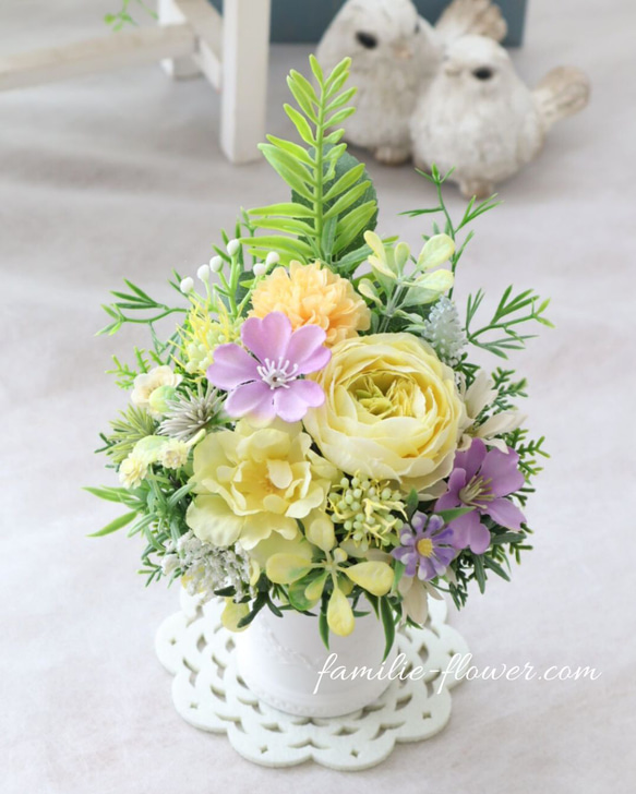 お供えアレンジ｜小さなお供え花｜造花アレンジ｜アーティフィシャルフラワー│造花ギフト｜お供え花｜枯れない花｜仏花 6枚目の画像