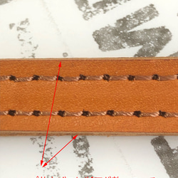 栃木レザー　リール付きネックストラップ　レッド色　日本製　本革　ハンドメイド　伸びるリール付き　約36センチ伸びる　 6枚目の画像
