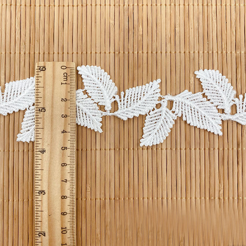 AZ185 3M ケミカルレース モチーフレース 葉っぱ柄 刺繍レース