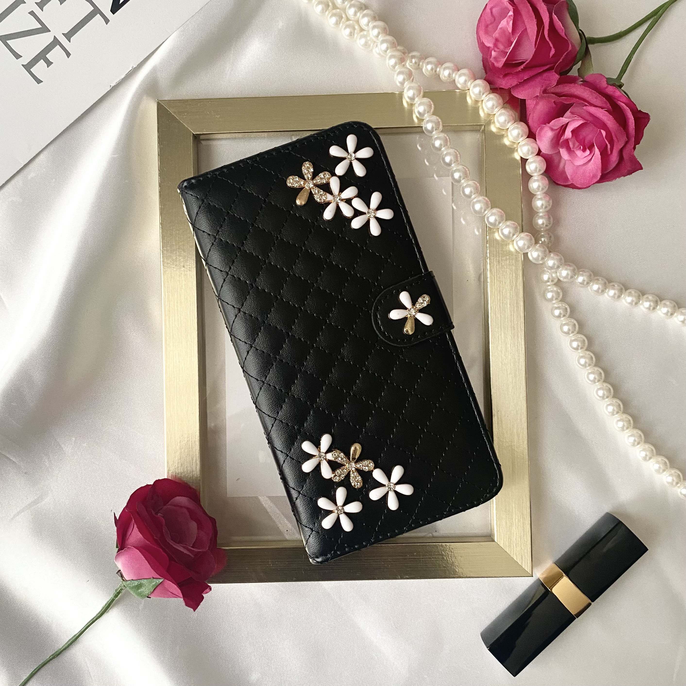 TORY BURCH】新品未使用‼️ iPhoneキルティング 手帳型ケース