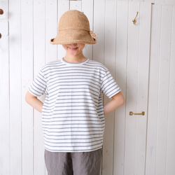 short sleeve cut & saw　off-white & light gray 第4張的照片