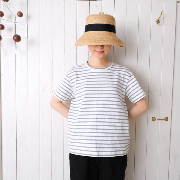 short sleeve cut & saw　off-white & light gray 第1張的照片