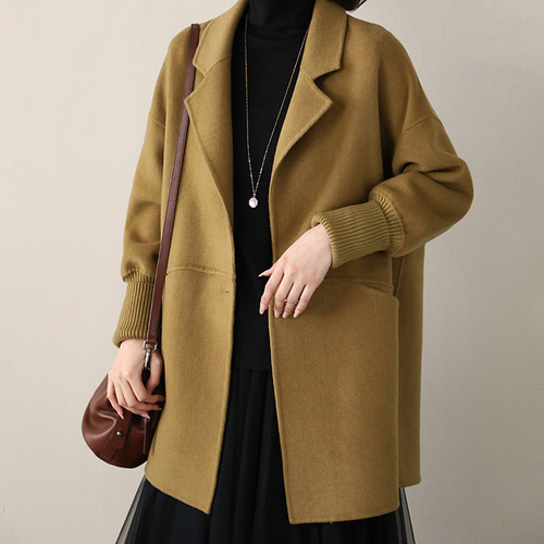 ❤️丈直し無料❤️ オフィスカジュアル パッチワーク ウールコート