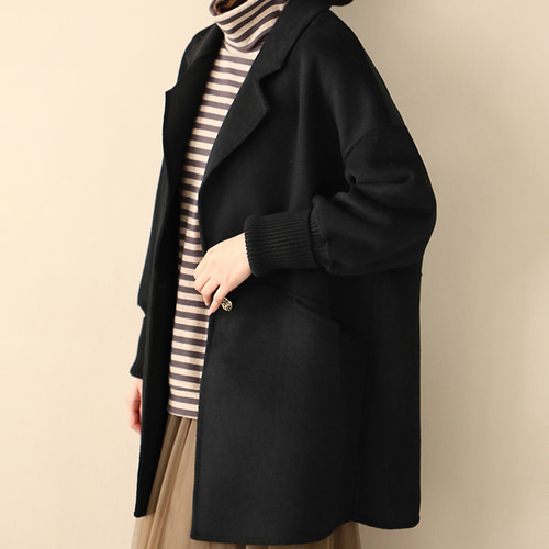 ❤️丈直し無料❤️ オフィスカジュアル パッチワーク ウールコート