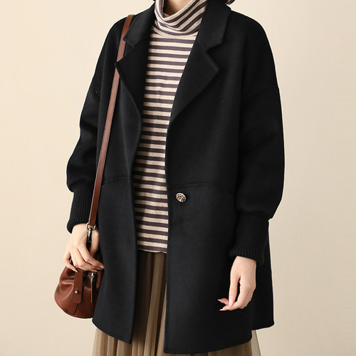 ❤️丈直し無料❤️ オフィスカジュアル パッチワーク ウールコート