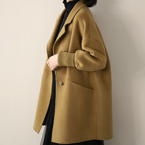 ❤️丈直し無料❤️ オフィスカジュアル パッチワーク ウールコート