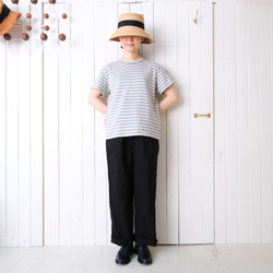 short sleeve cut & saw　off-white & light gray 第2張的照片