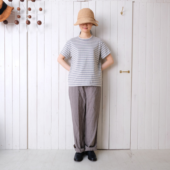 short sleeve cut & saw　off-white & light gray 第4張的照片