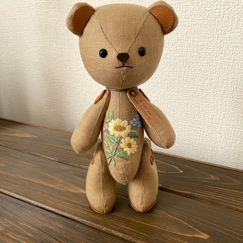 カフェオレカラーのテディラビット テディベア ハンドメイド作家
