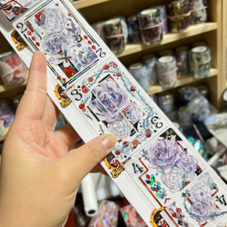 海外PETテープ 切り売り 花 カードパズル/花の祝福 海外マステ コラージュ 貝殻光マスキングテープ フラワー系装飾系 2枚目の画像