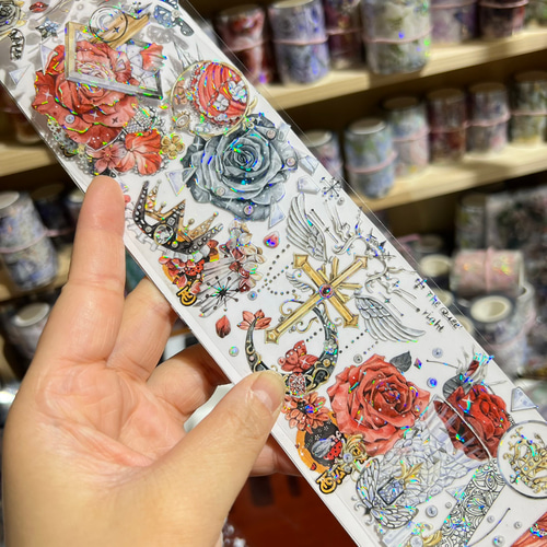 ♡海外マステ♡ 默代誌 さん 新版點綻　雪塵　燙金 ♡海外マステ♡ 默代誌 さん 新版點綻 雪塵 燙金