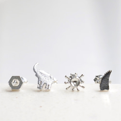 【片耳4種】Assortment of Mini Pierced Earrings / SV925 ≪送料無料≫ 1枚目の画像