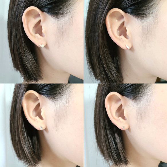【片耳4種】Assortment of Mini Pierced Earrings / SV925 ≪送料無料≫ 3枚目の画像
