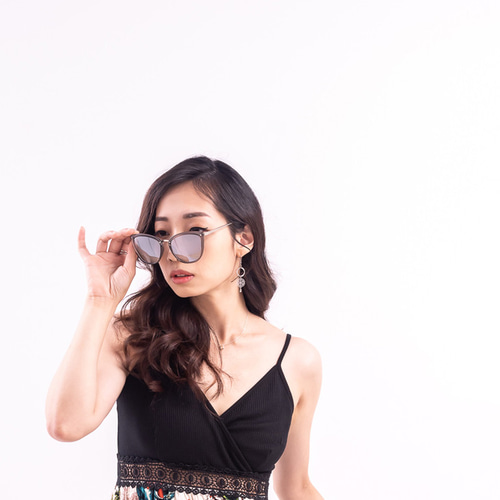 2is AimeG サングラス│可変キャットアイフレーム│グレー│UV400 耐性  