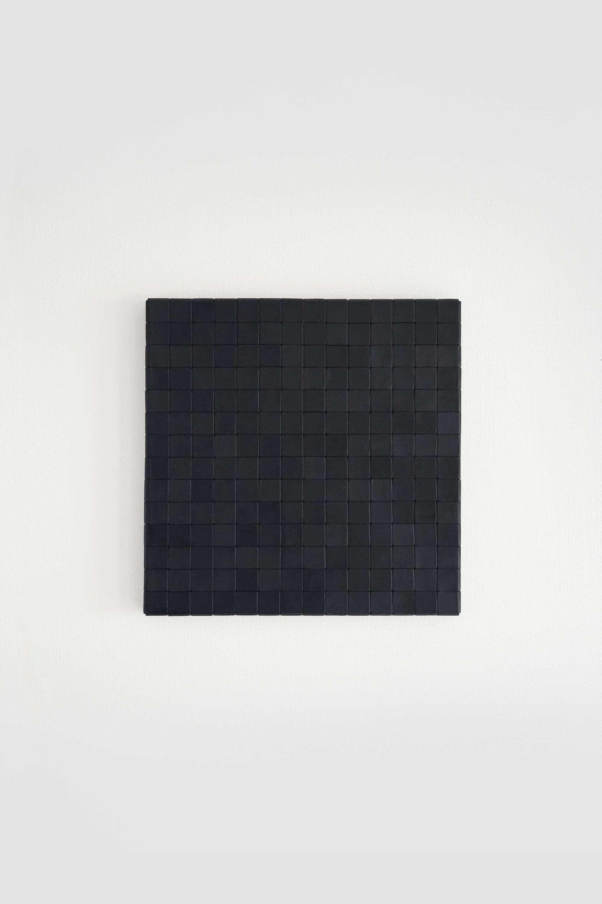 レザーアートパネル ピクセルアート 壁掛け art 「ブラック 」